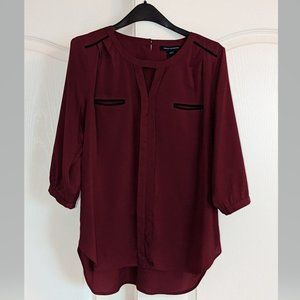 French Connection burgundy blouse